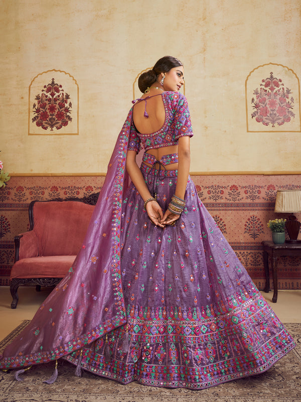 Lavender Indian Lehenga Choli for Wedding