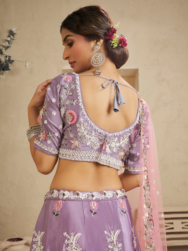Lavender Designer Lehenga Choli for Wedding