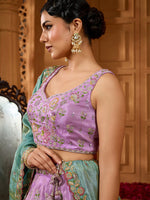 lavender wedding lehenga choli with dupatta
