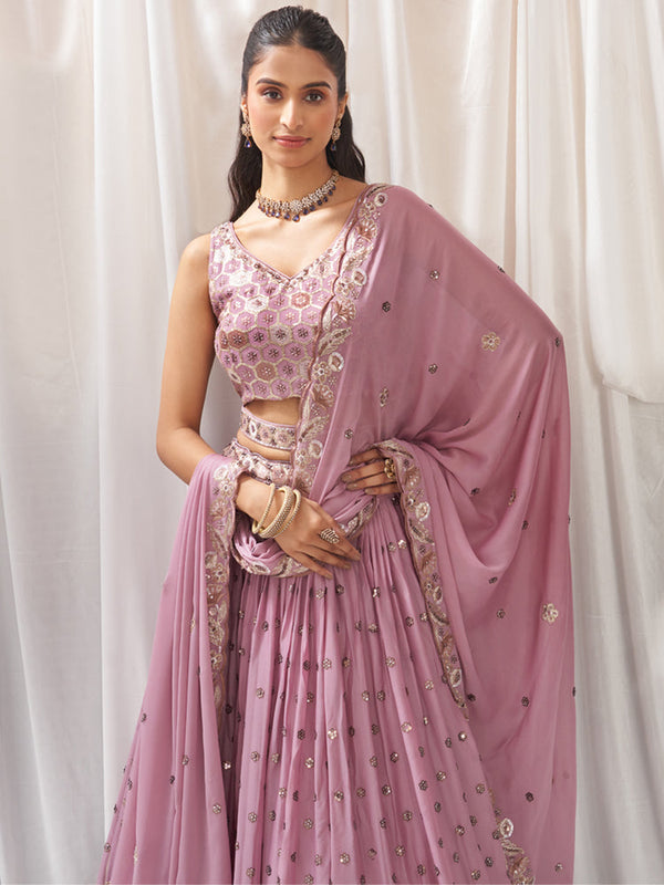 Latest Lavender Lehenga Choli For Women