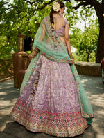 lavender bridal lehenga choli for indian wedding and reception