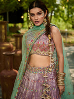 lavender ethnic lehenga choli for festive and wedding occasions