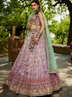 lavender designer bridal lehenga choli for women