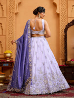 lavender festive lehenga choli for women