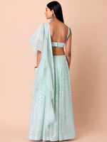 Beautiful Sky Blue Georgette Lehenga Choli
