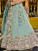 limegreen ready to wear bridal lehenga with dupatta