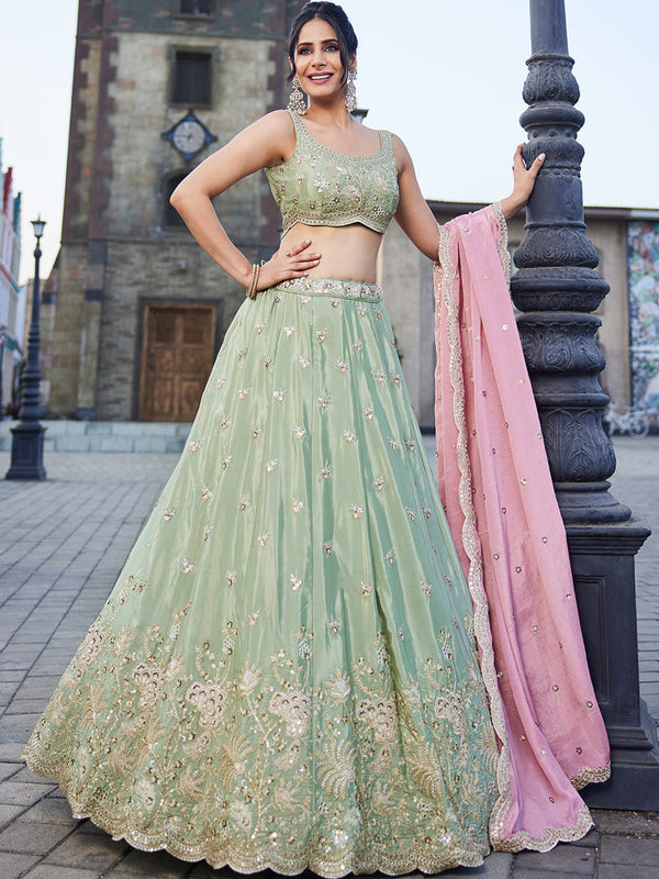Limegreen Premium Silk Lehenga Choli