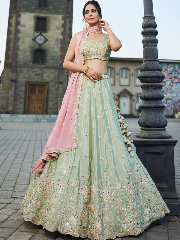 Limegreen Premium Silk Lehenga Choli