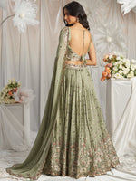 elegant limegreen embroidered lehenga outfit