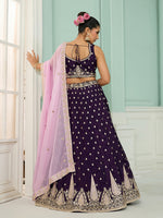 festive organza lehenga with designer dupatta