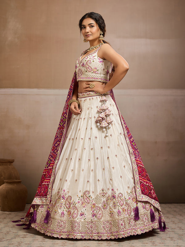 Luxury Tissue Silk Bridal Lehenga Choli
