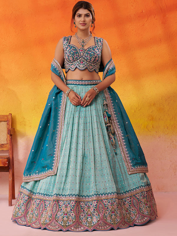Luxury tissue silk lehenga choli for wedding