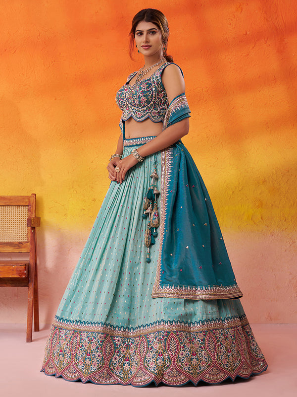 Luxury tissue silk lehenga choli for wedding