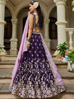 burgundy bridal outfit with premium sequins embroidery