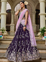 burgundy designer ethnic lehenga for wedding and festive occasions