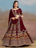 Indian Georgette Embroidered Lehenga Choli for Wedding