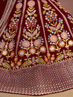 Indian Georgette Embroidered Lehenga Choli for Wedding