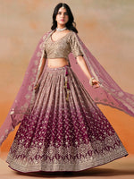 Maroon Designer Georgette Lehenga Choli for Women