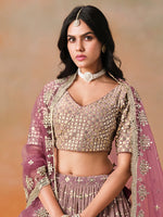 Maroon Designer Georgette Lehenga Choli for Women