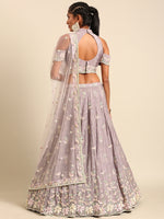 premium purple sequence work lehenga choli for bride
