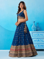 elegant morpeach teal bridal lehenga choli for women