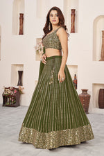 Designer Sequins Georgette Lehenga Choli Party Wear