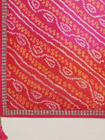 Olive Pink Georgette Printed Lehenga Choli