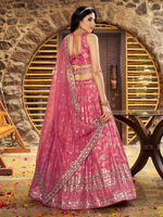 pink traditional indian bridal lehenga outfit