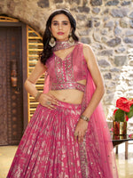 pink premium silk lehenga choli for festive occasions