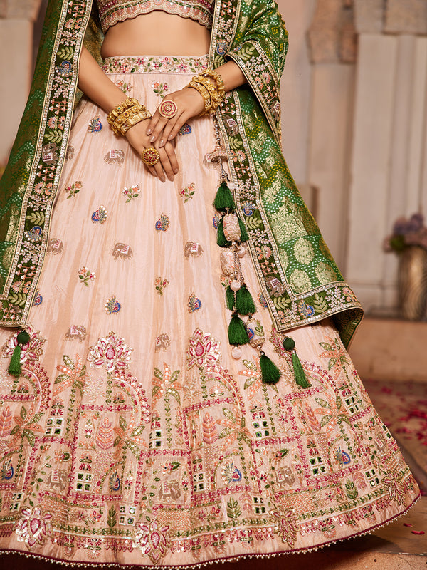 Premium Tissue Silk Lehenga Choli for Wedding