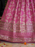 pink designer wedding lehenga for bridal wear