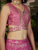 pink traditional dola silk lehenga choli