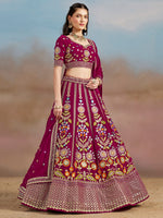 Pink Georgette Designer Lehenga Choli
