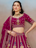 Pink Georgette Designer Lehenga Choli