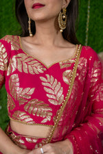 Pink Georgette Lehenga Choli For Wedding