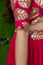 Pink Georgette Lehenga Choli For Wedding