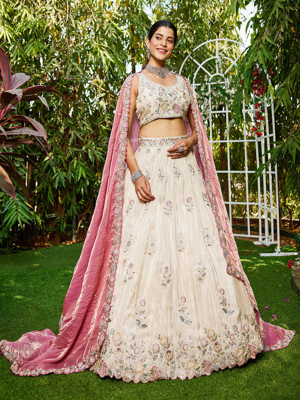 Pink Luxury Embroidered Lehenga Choli