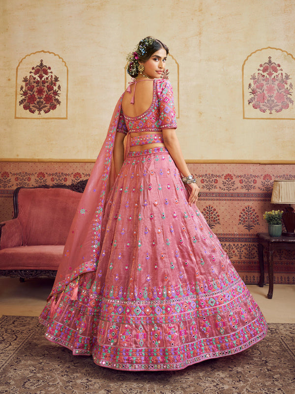 Pink Latest Lehenga Choli For Women