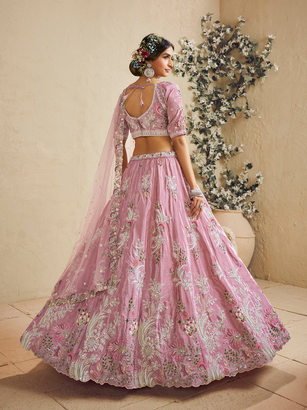 Affordable Pink Indian Wedding Lehenga Choli
