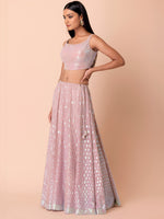 Trendy Pink Georgette Lehenga Choli