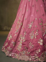 elegant pink designer lehenga with embroidered dupatta
