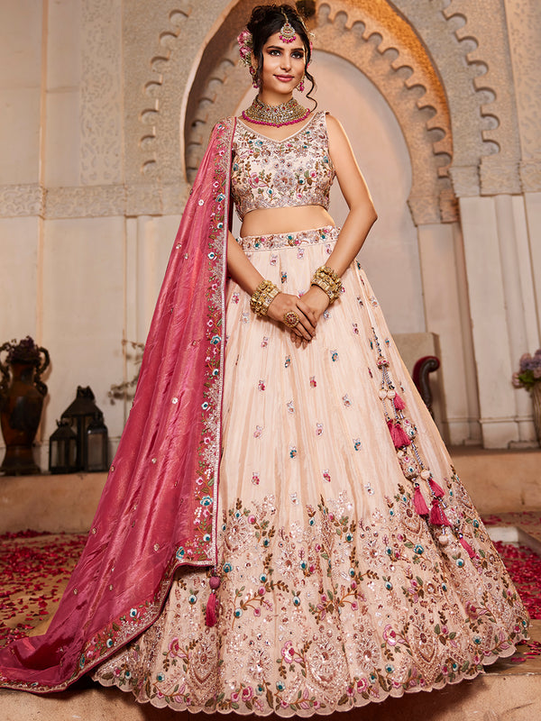 Pink Bridal Wear Lehenga Choli