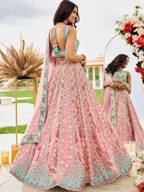 Pink Designer Lehenga Choli for Wedding