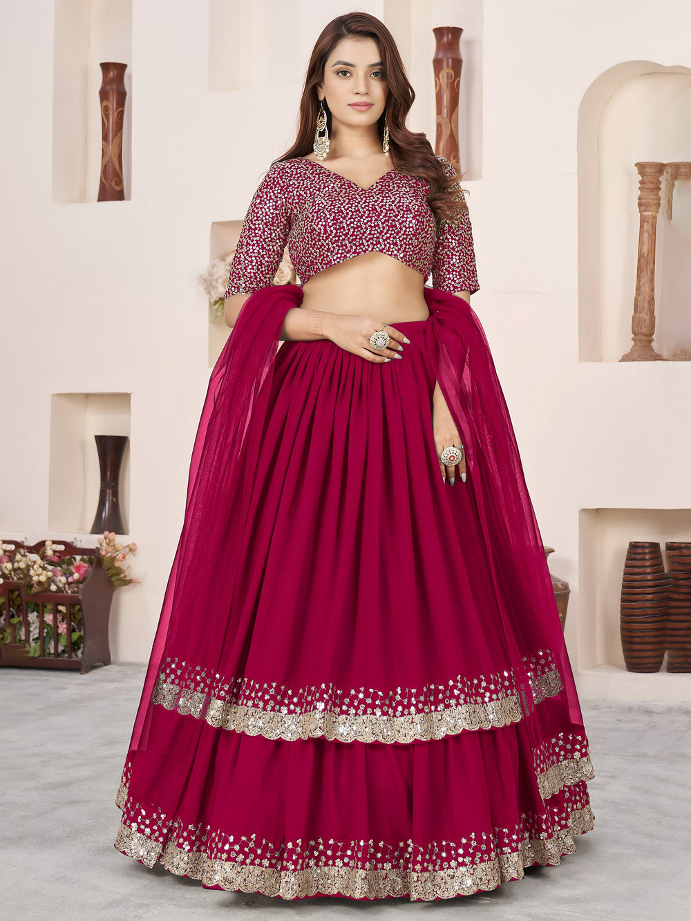 Premium Sequin Embroidery Lehenga Choli