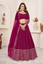 Pink Georgette Lehenga Choli for Wedding Function