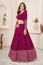 Pink Georgette Lehenga Choli for Wedding Function