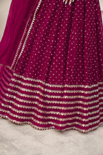 Pink Georgette Lehenga Choli for Wedding Function