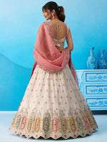 Premium Cream & Pink Party Wear Lehenga Choli