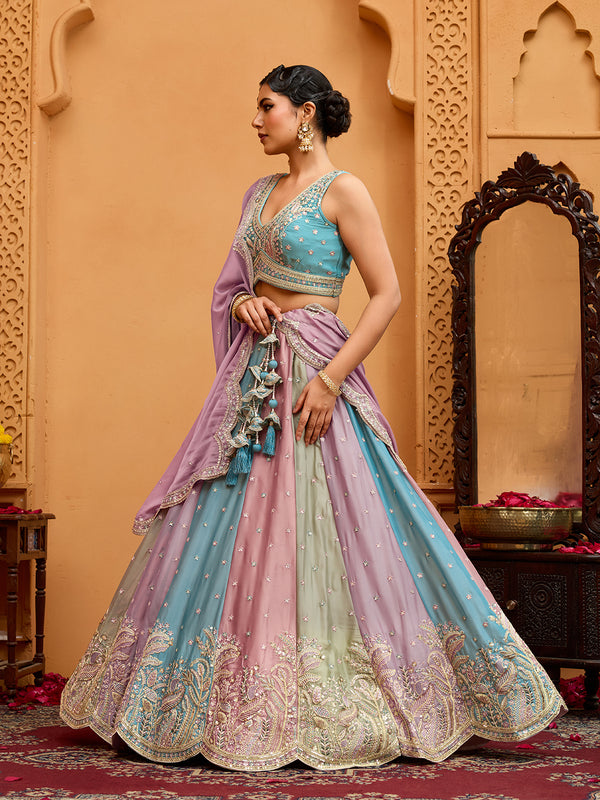 Premium Georgette Lehenga Choli – Reception Wear