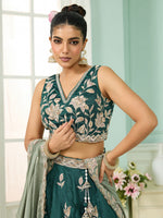 heavy embroidered silk bridal lehenga choli